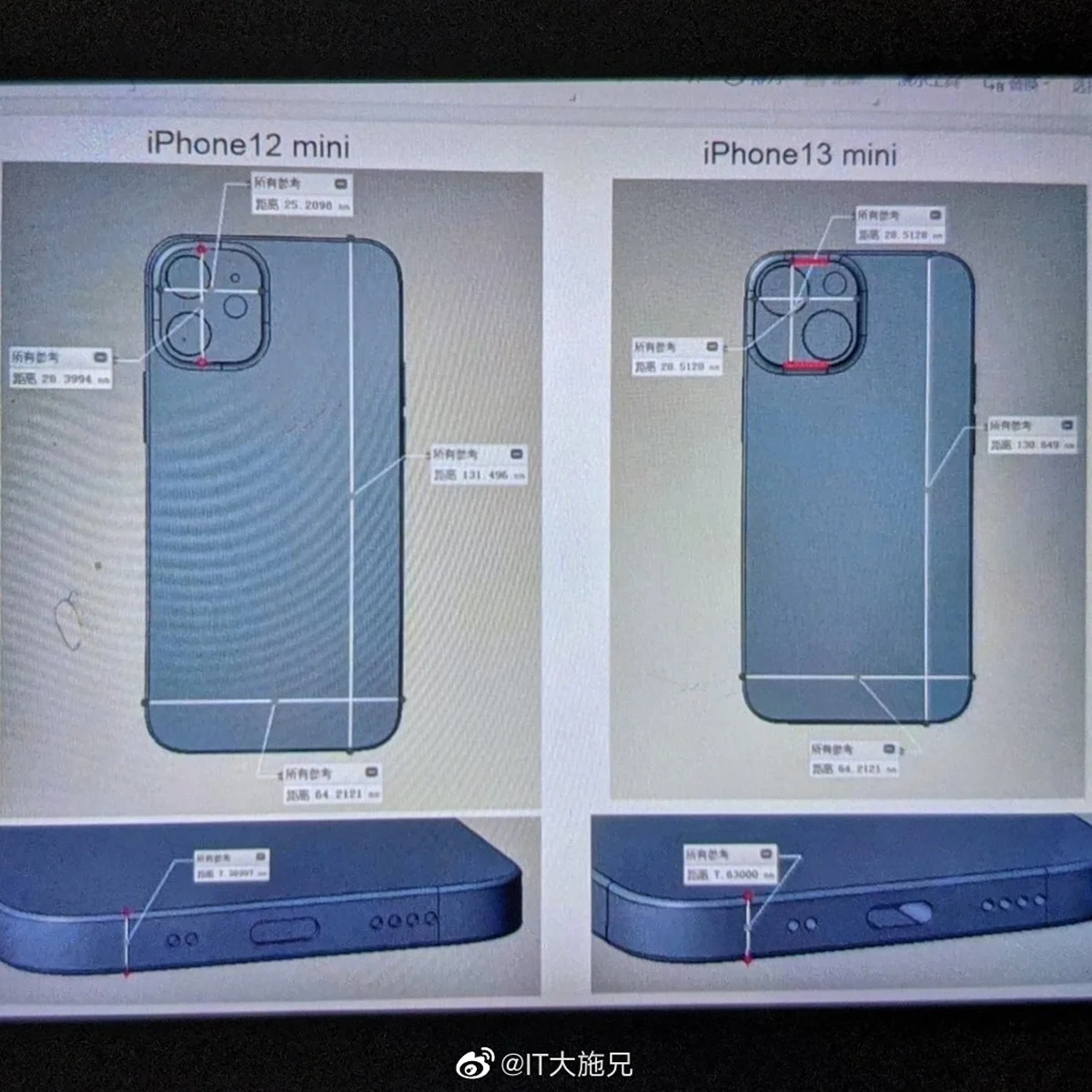 iPhone 13 mini design leaks