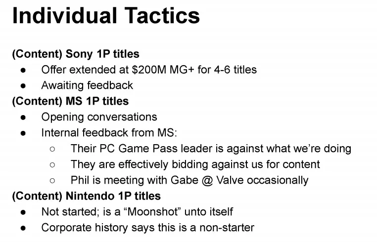 Epic Games proposed payment for exclusives
