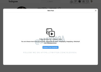 Instagram Desktop Website Image Upload Feature
