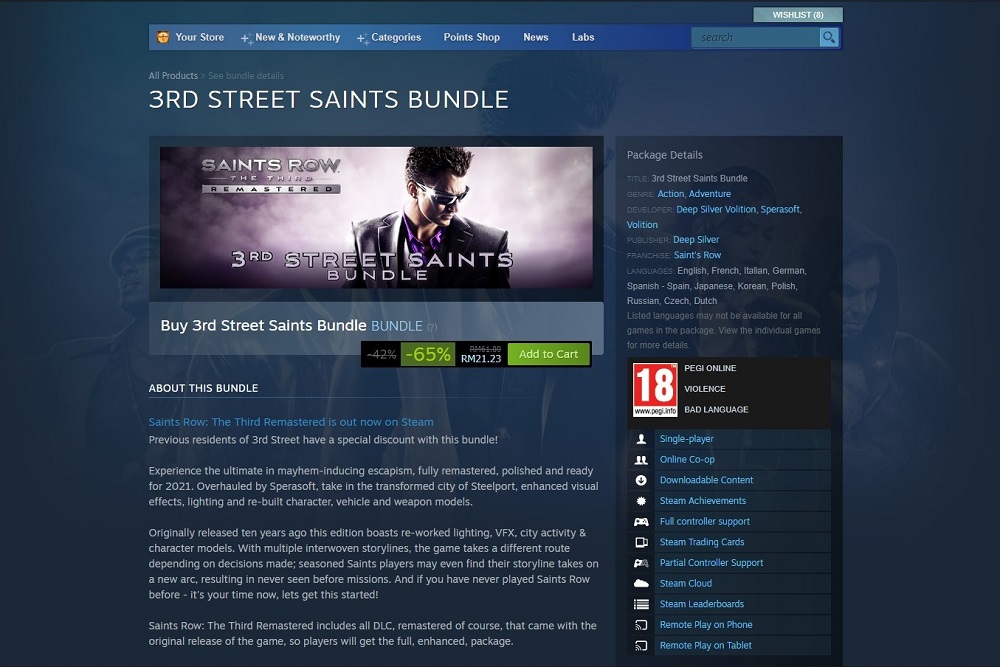 Saints Row 3 remastered steam with original