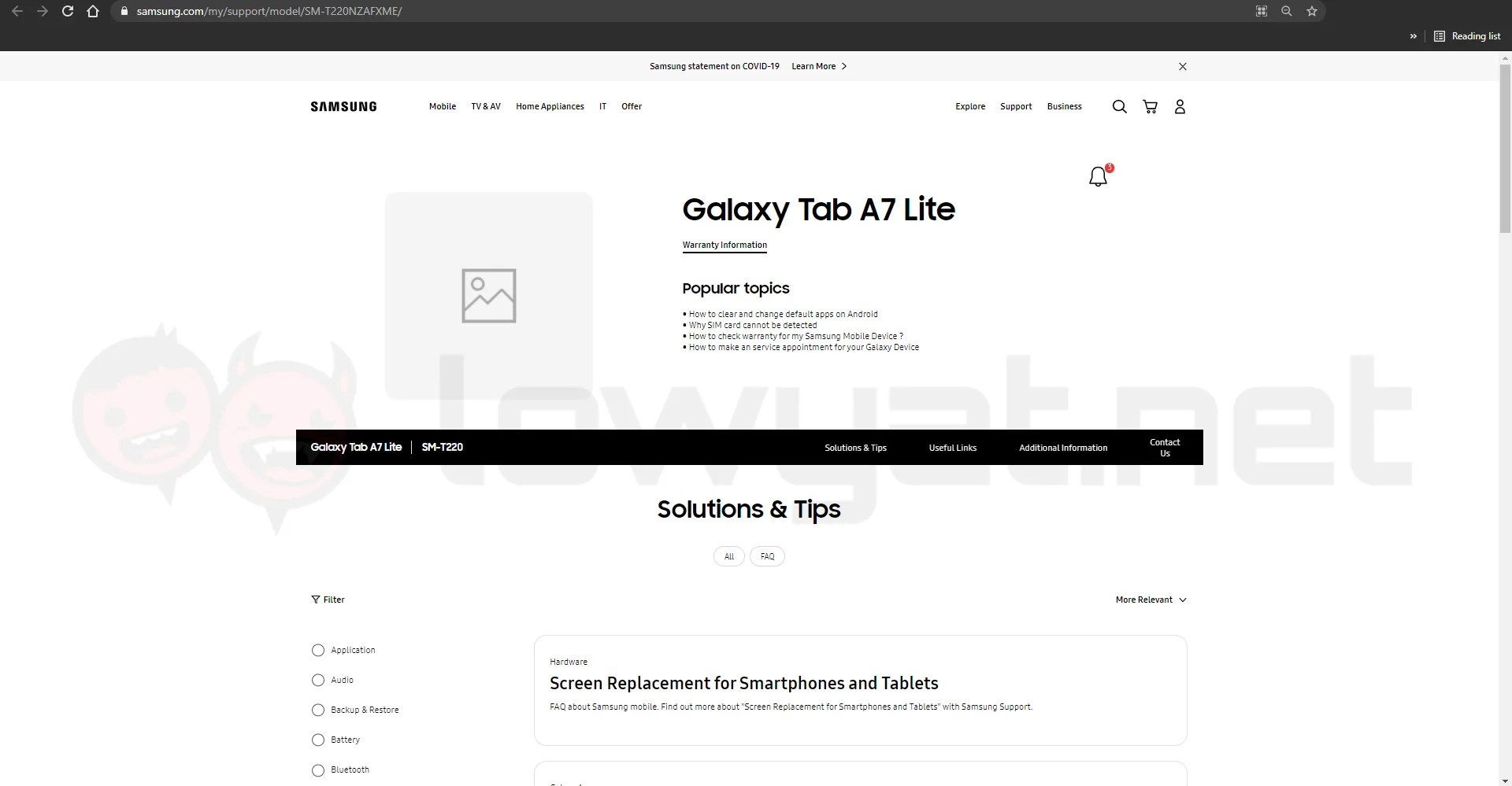 Samsung Galaxy Tab A7 Lite Malaysia