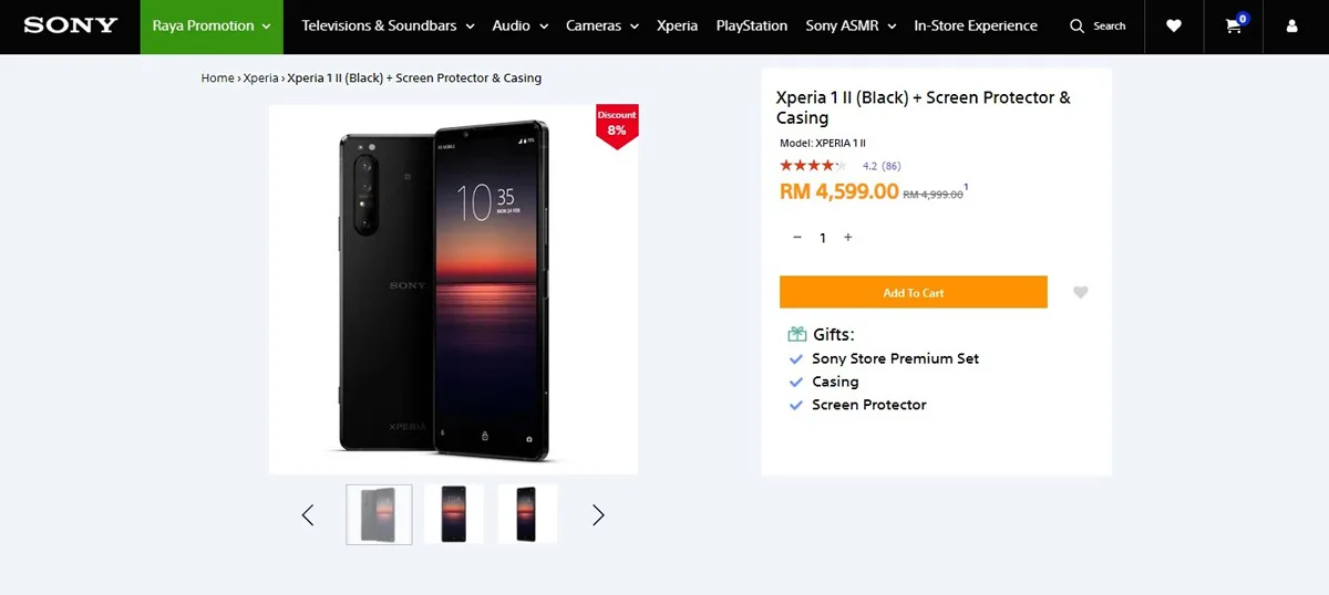 Sony Malaysia Xperia 1 II RM400 Rebate discount promotion