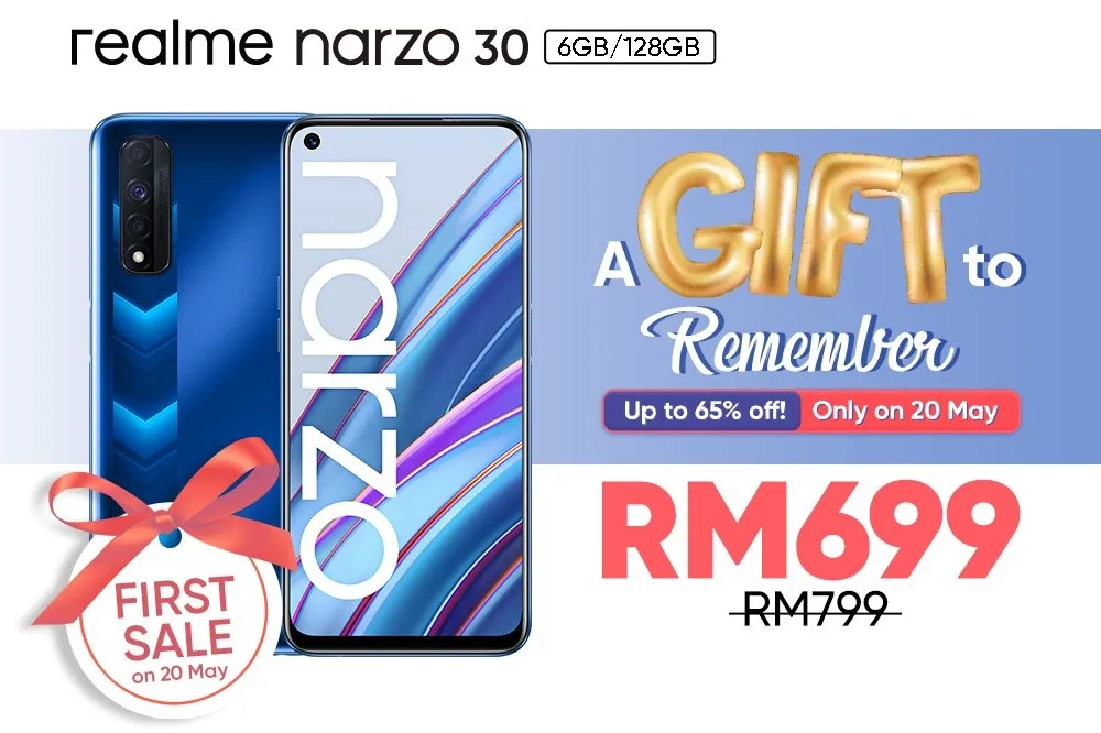 realme Narzo 30 first sale