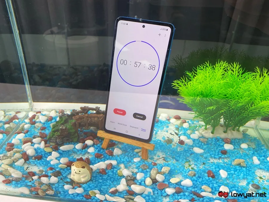 Samsung Galaxy A72 submerged