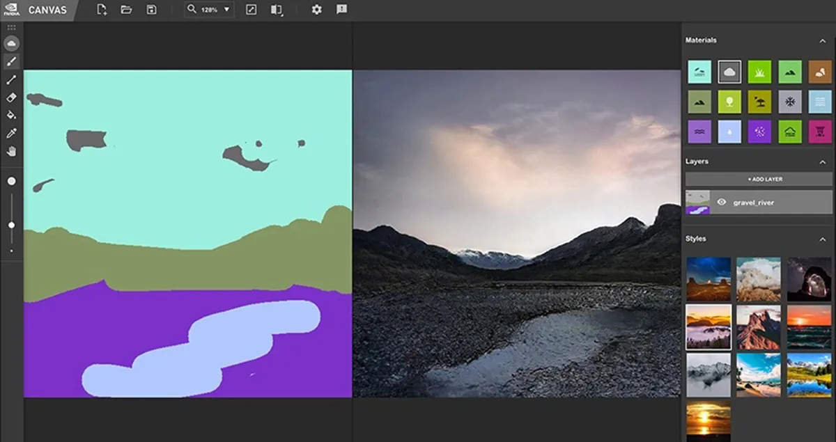 NVIDIA Canvas AI Landscape Scenery App