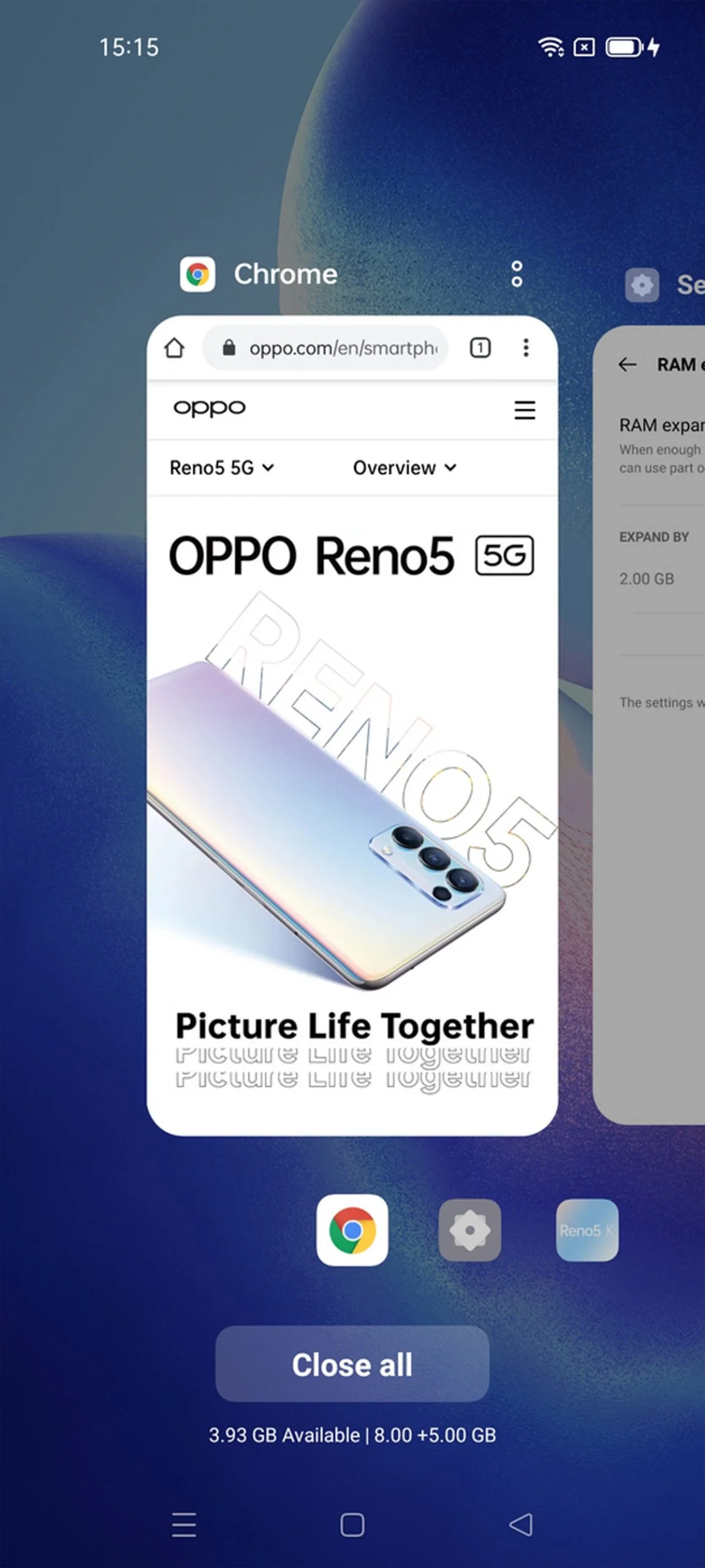 OPPO RAM Expansion Feature Update Reno5 A94 A74