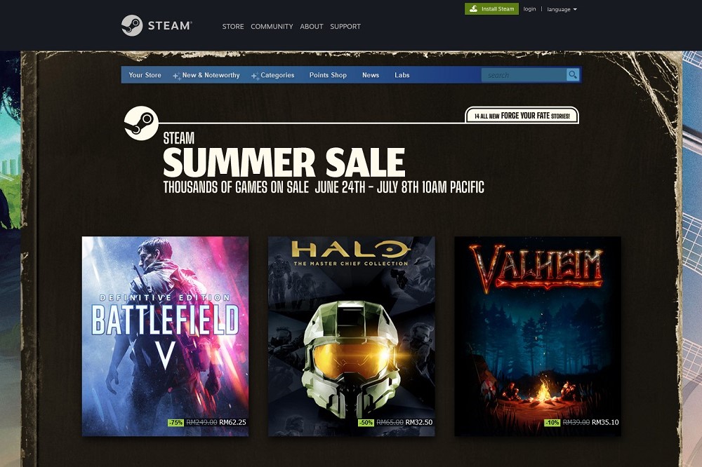 Summer Sale 2021 do Steam tem data revelada em rumor