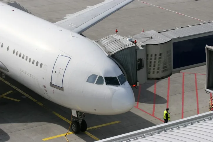 airport plane docked