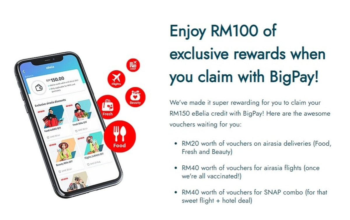eBelia RM150 credit e-wallet incentive Malaysia
