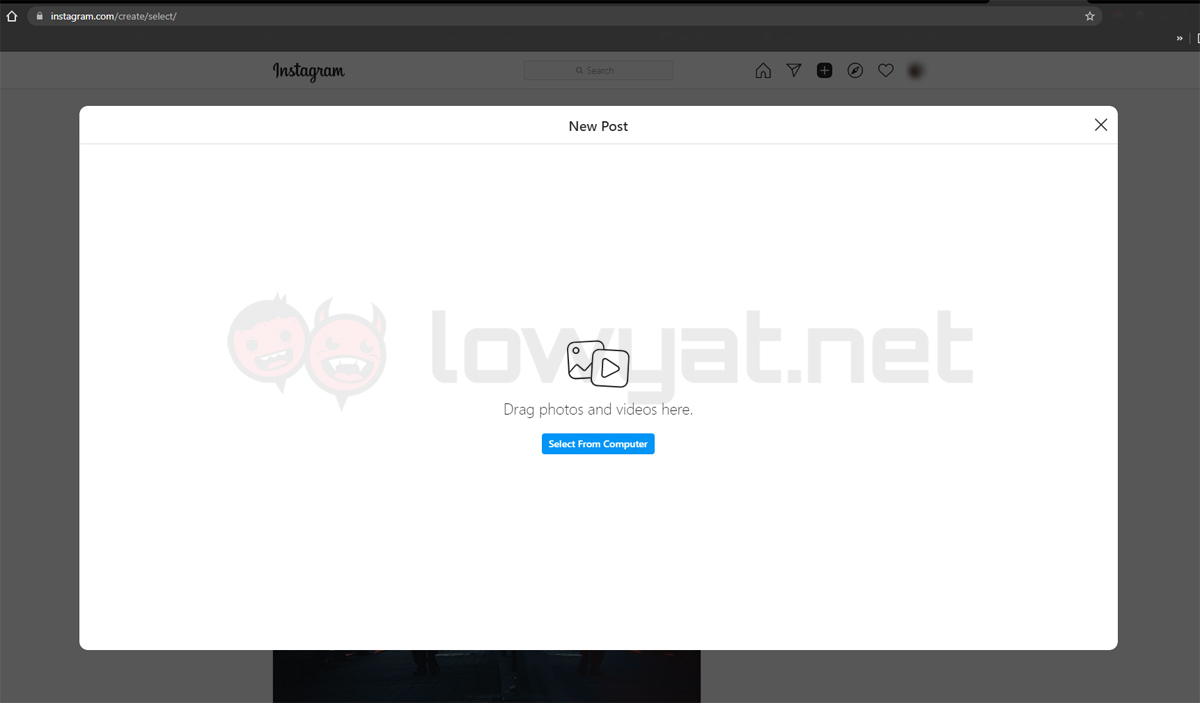 instagram desktop upload feature rolling out