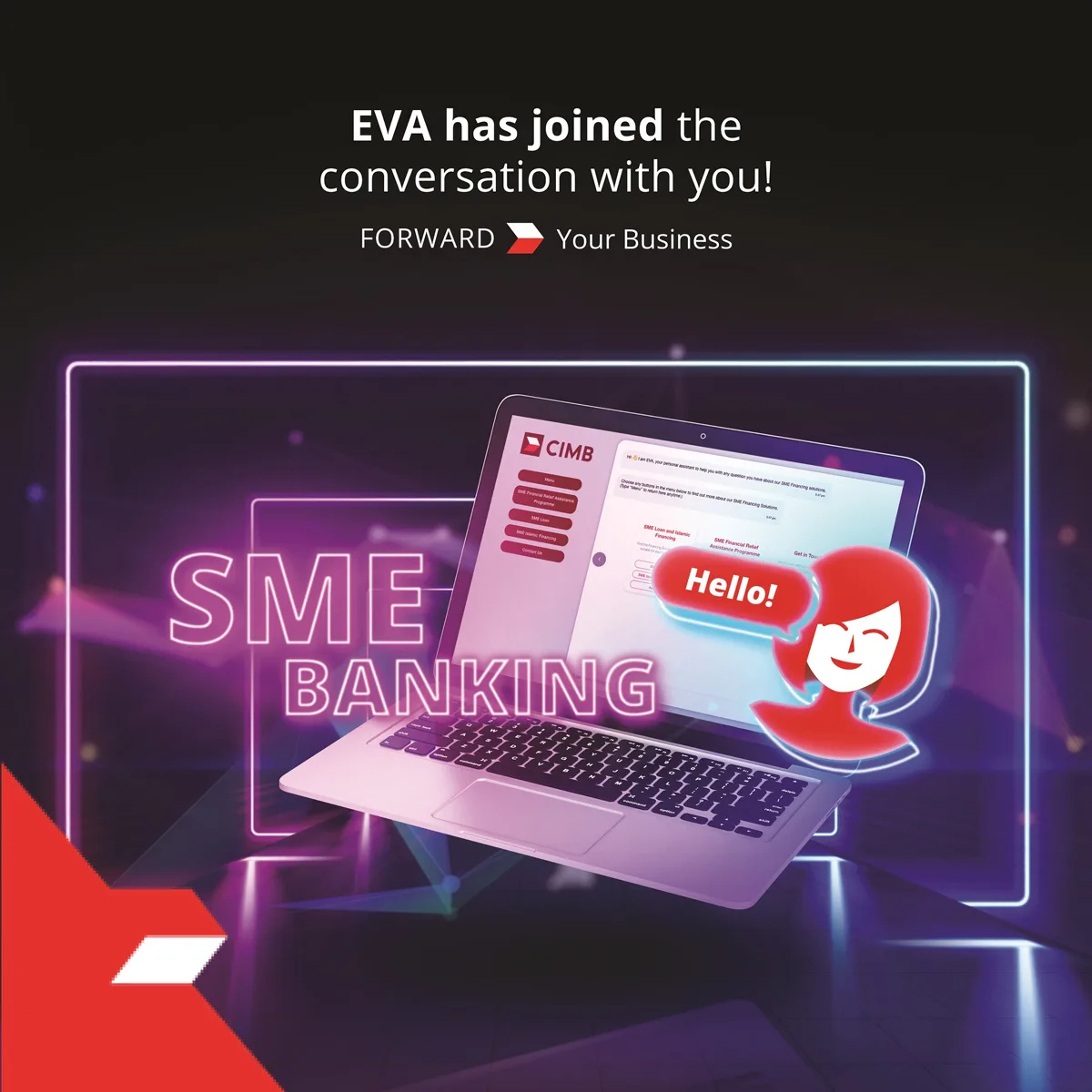 CIMB EVA Chatbot SME App AI Banking Bank
