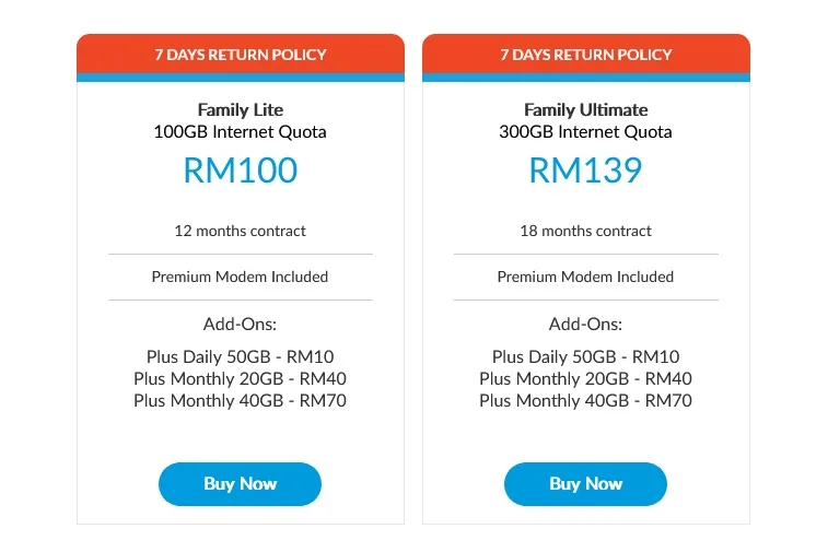 Celcom Home Wireless plans