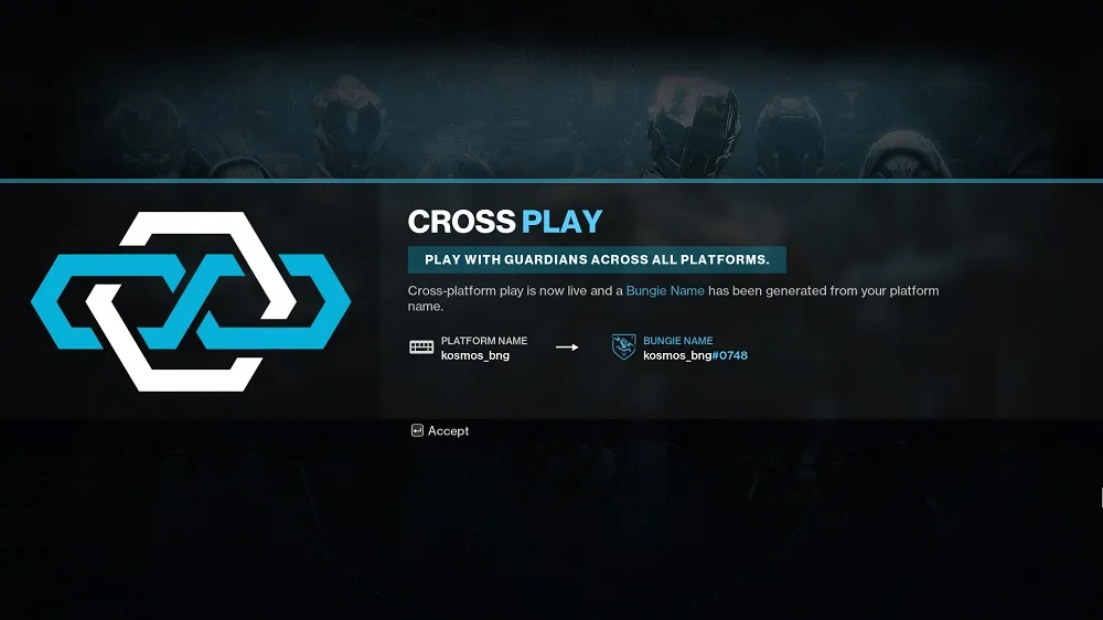 Destiny 2 crossplay Bungie name