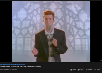 Rick Astley Never Gonna Give You Up 1 billion views YouTube