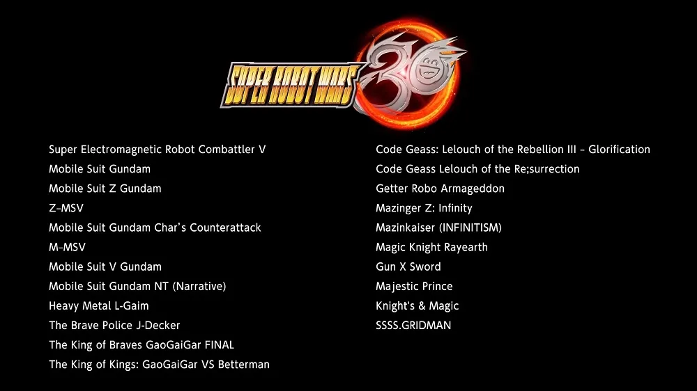 SRW 30 entries