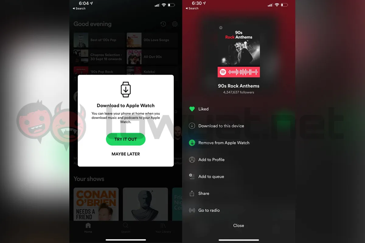 Spotify Offline Listening Download Apple Watch Malaysia