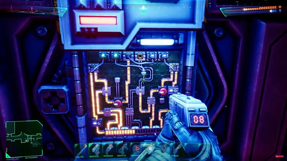 System Shock remake gameplay puzzle