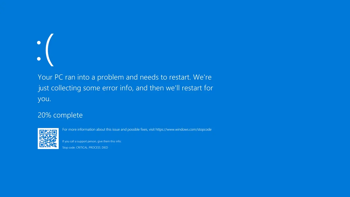 Windows 11 BSOD Colour Error Screen Black Screen of Death