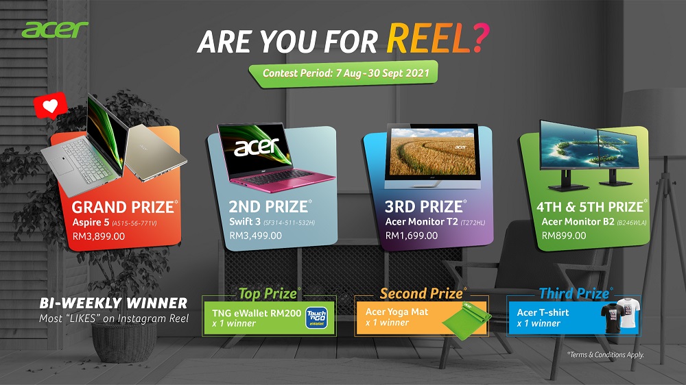 Acer Instareel challenge prizes