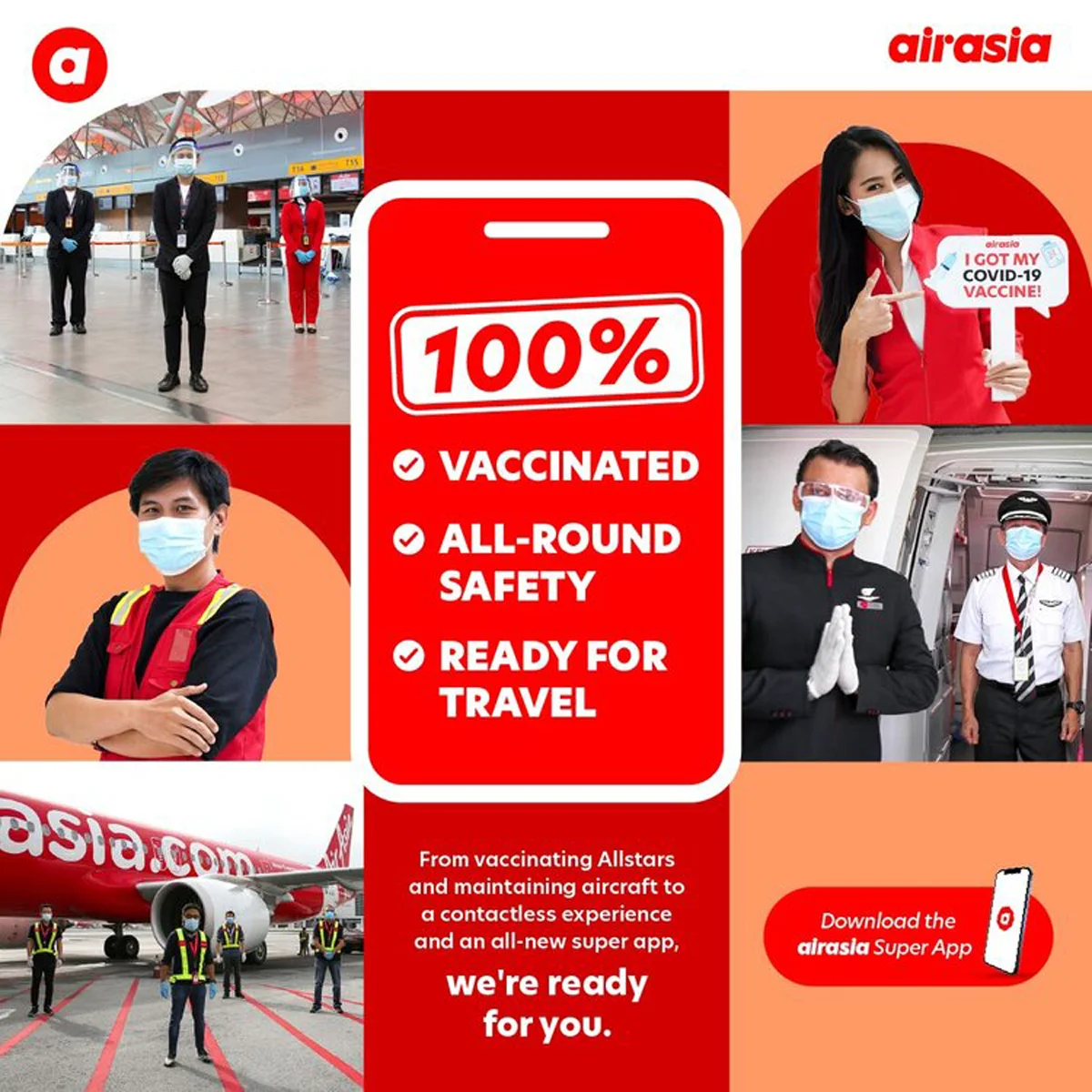 AirAsia crew and staff 100-percent vaccinated and ready to fly