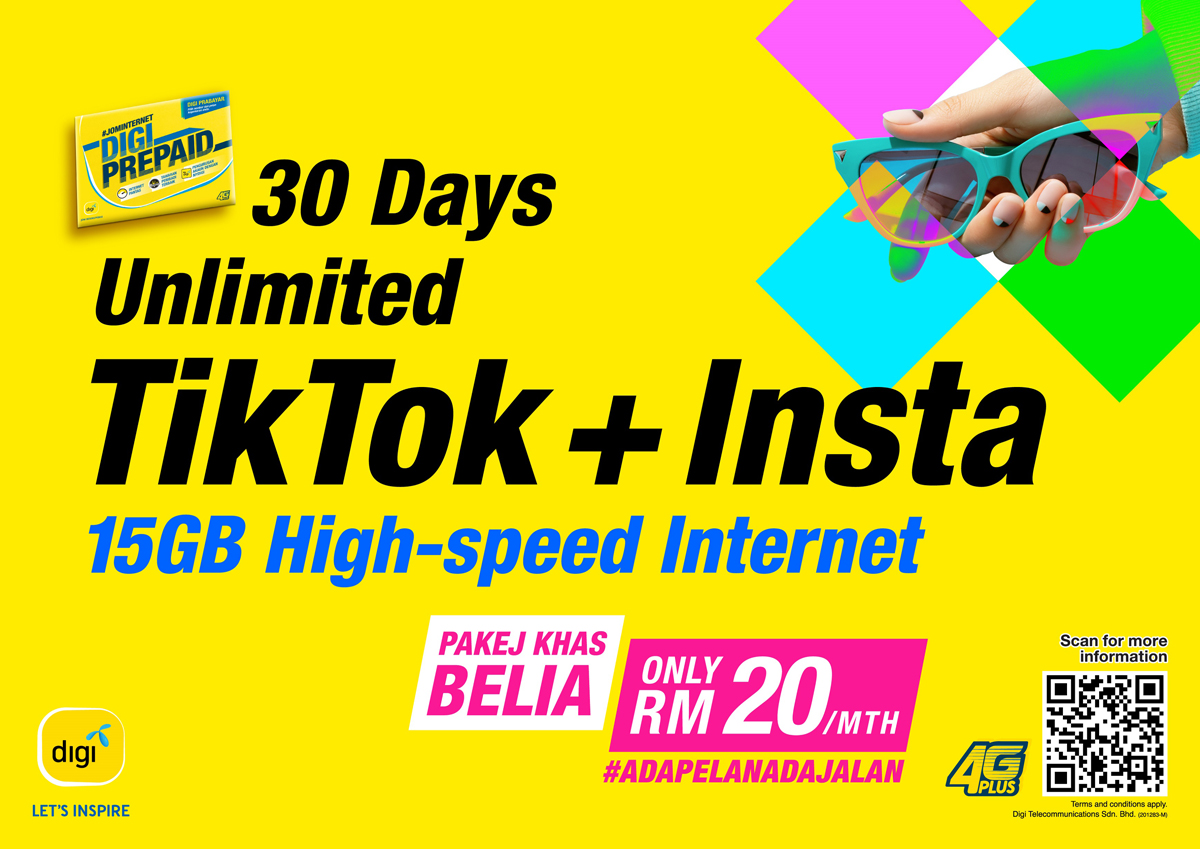 Digi Youth Plan Unlimited Access TikTok Instagram Pakej Data Khas Belia