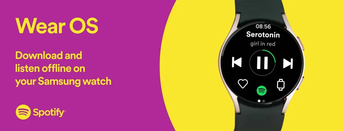 Spotify direct streaming download features Wear OS