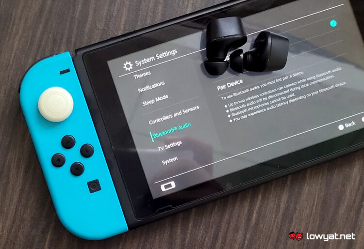 Nintendo Switch Bluetooth audio device firmware update