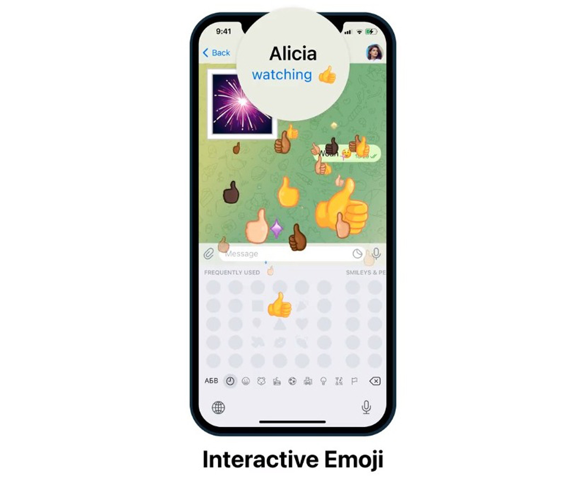 Telegram Update Interactive Emoji Individual Chat Themes