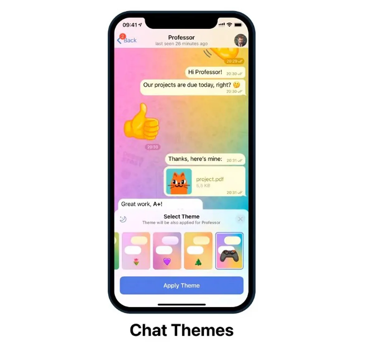 Telegram Update Interactive Emoji Individual Chat Themes