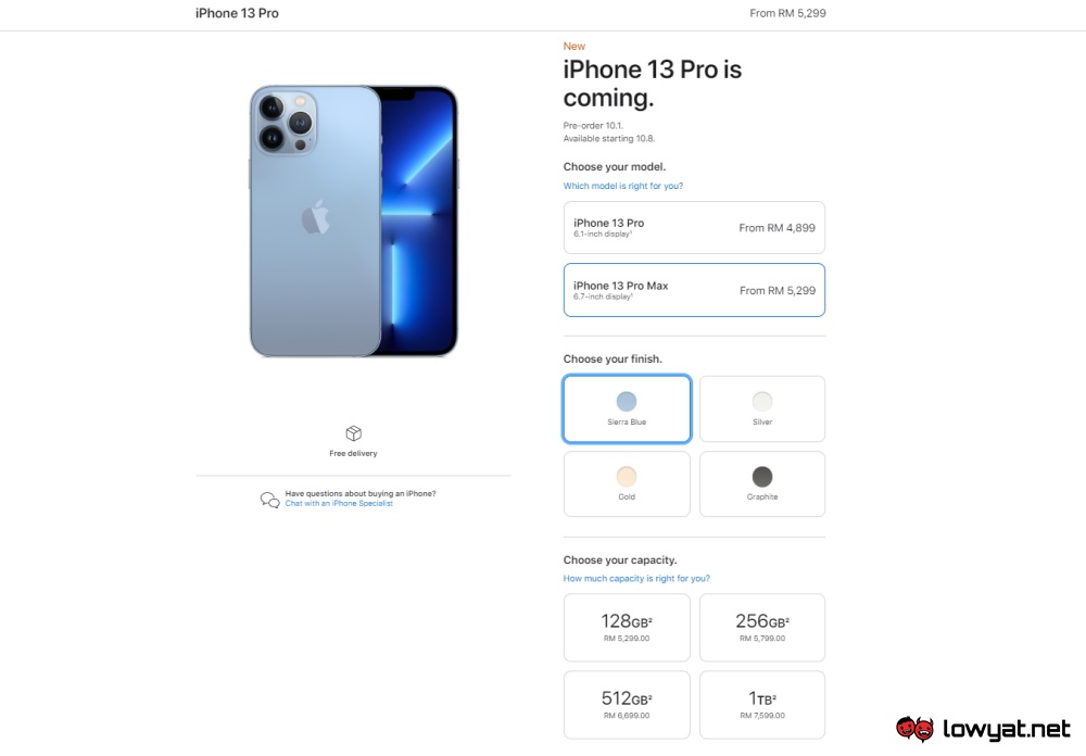 Pro malaysia 13 iphone price iPhone 13