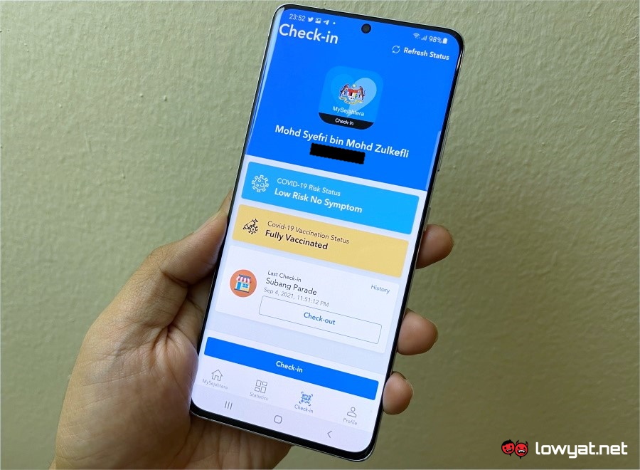 MySejahtera CheckOut Feature Now Available For Android