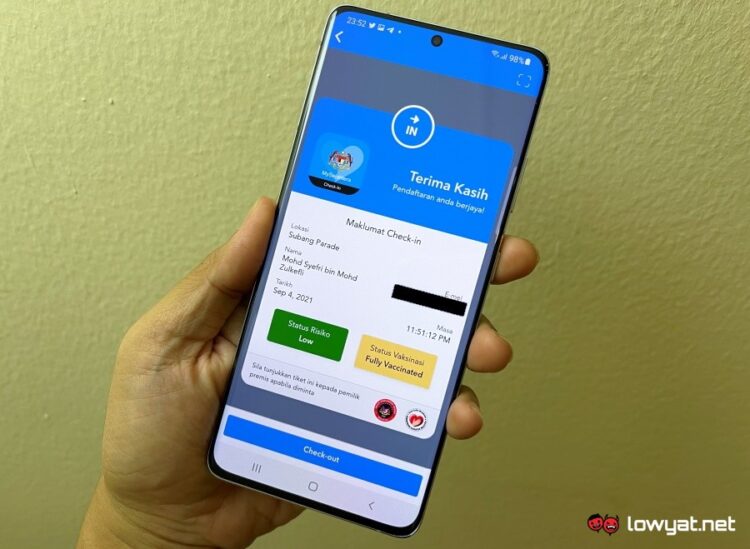 MySejahtera CheckOut Feature Now Available For Android