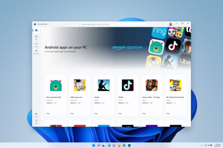 Windows 11 Android App Native Support update