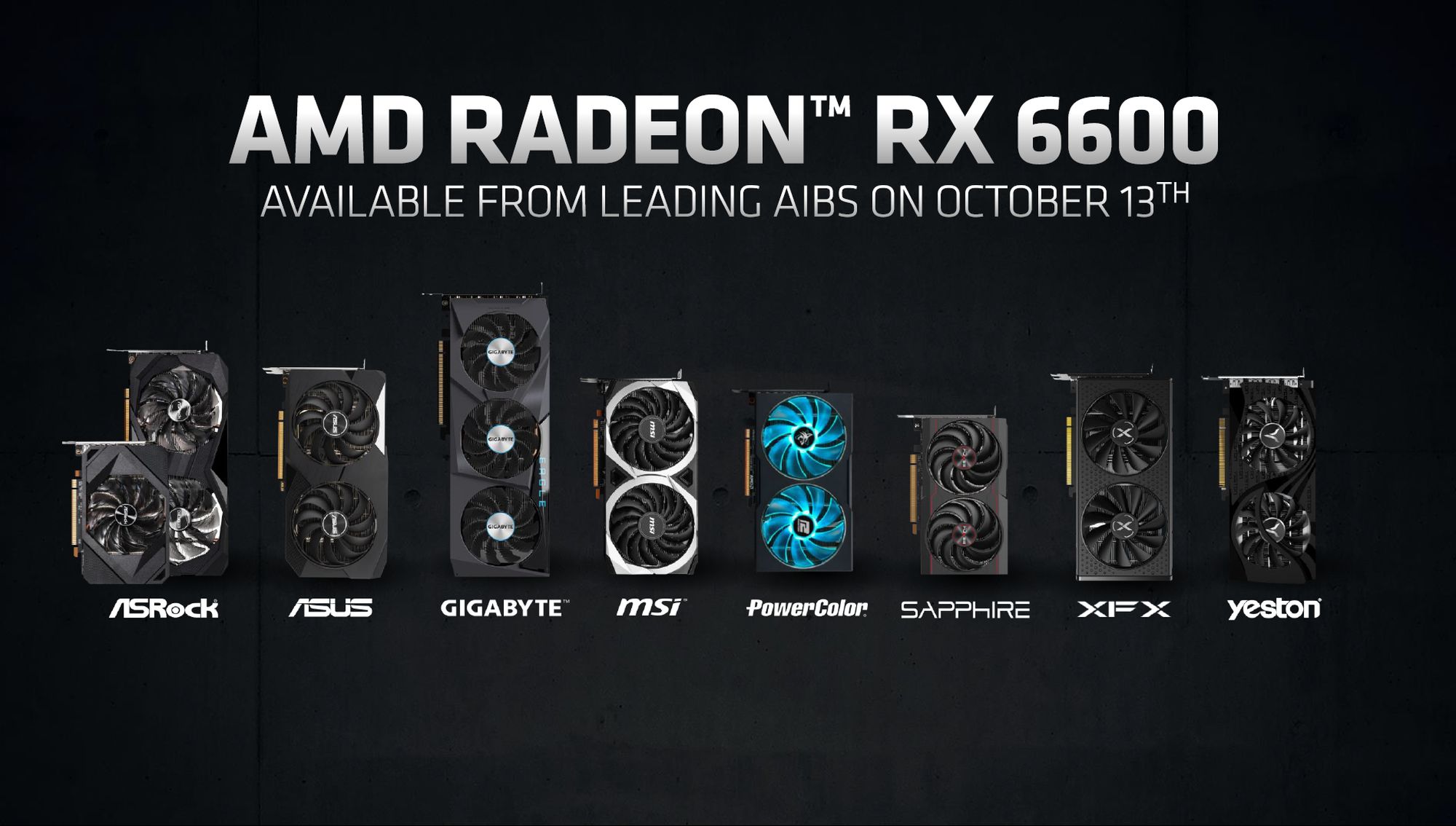 AMD Radeon RX 6600 AiB Partners