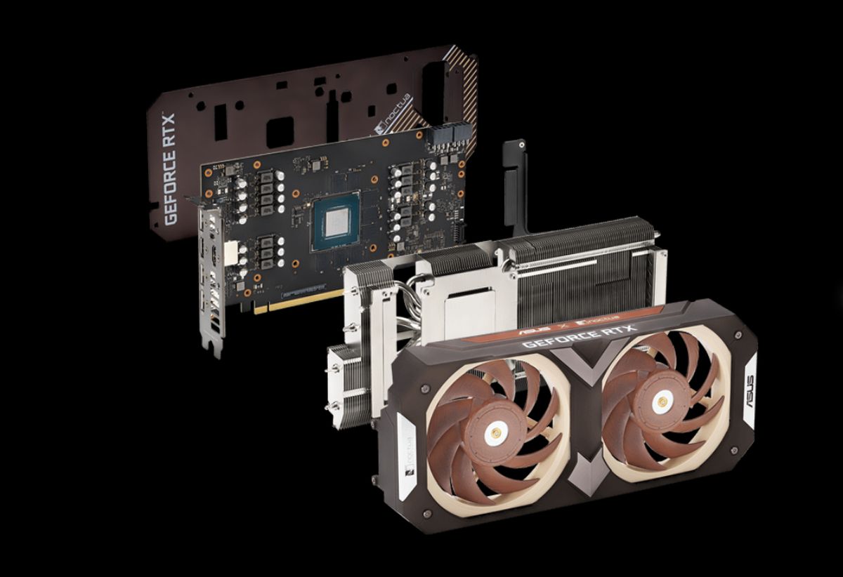 ASUS GeForce RTX 3070 Noctua Edition exploded view