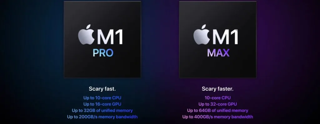 Apple M1 Pro and M1 Max