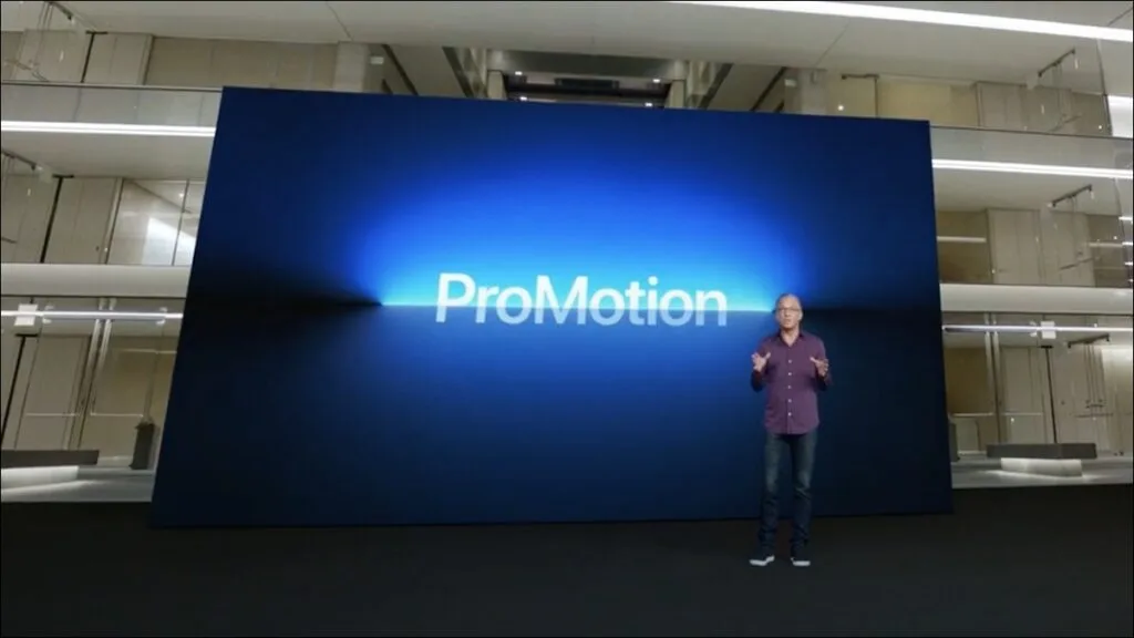 Apple ProMotion 120Hz high refresh rate display