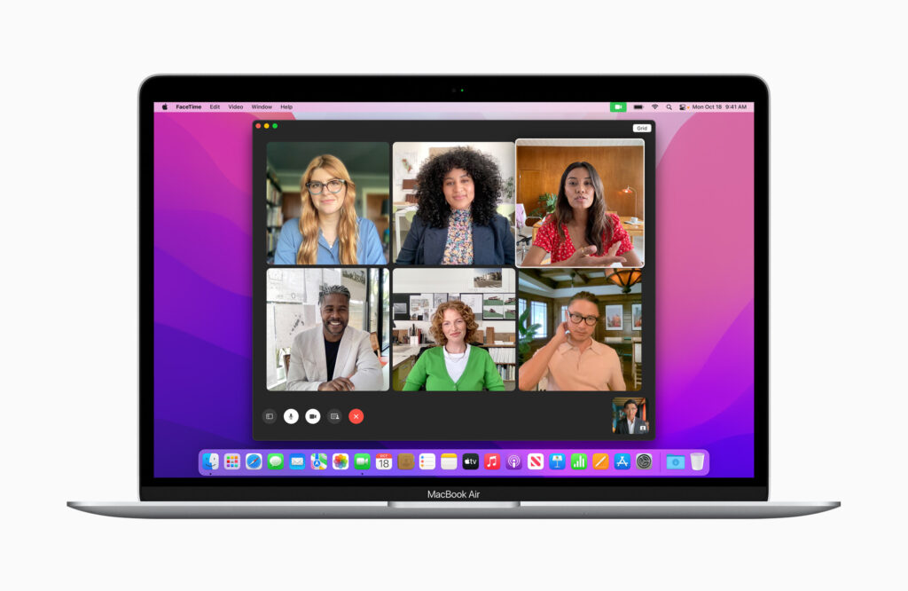 Apple facetime group call grid spatial audio