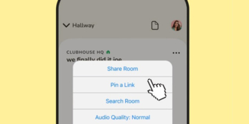 Clubhouse Pinned Links Feature
