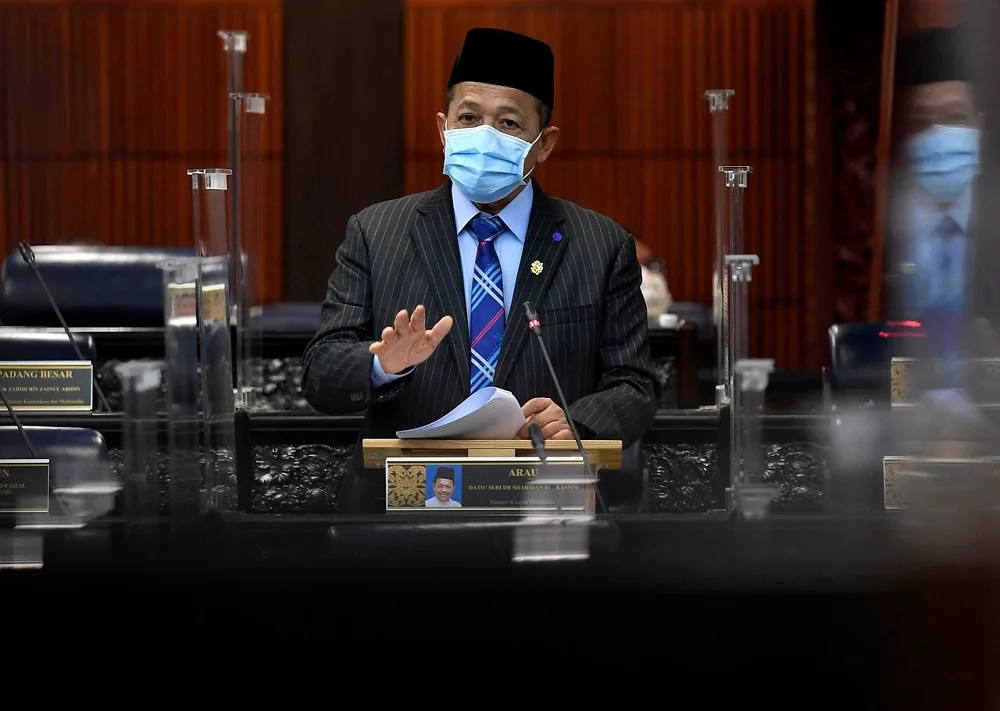 Federal Territories Minister Shahiddan Kassim in Parliament