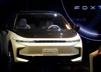 Foxconn Foxtron EV electric vehicle prototype debut