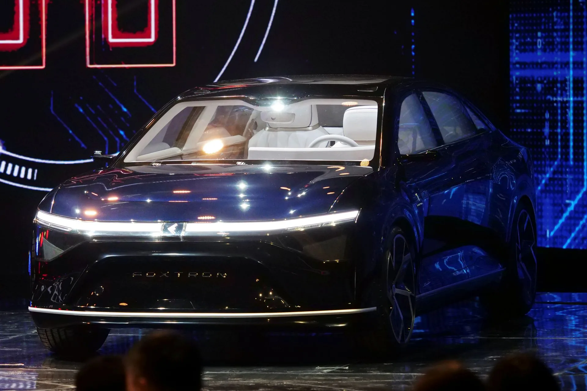 Foxconn Foxtron EV electric vehicle prototype debut