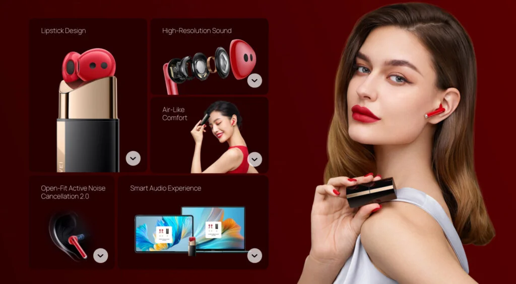 Huawei Freebuds lipstick features