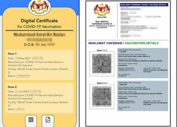 MYsejahtera covid-19 vaccine certificates