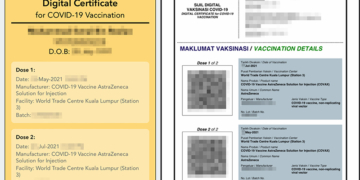 MYsejahtera covid-19 vaccine certificates