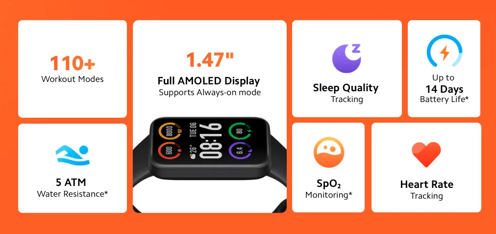 Xiaomi Redmi Smart Band Pro specifications