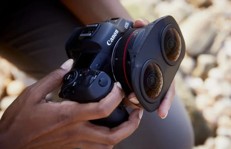 canon dual fisheye VR AR lens RF mount