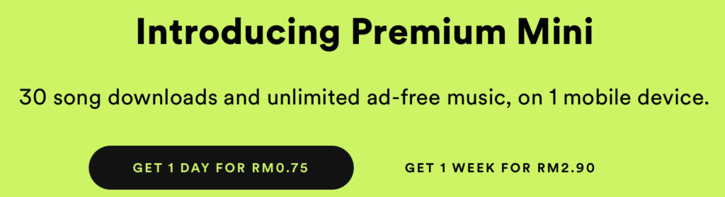 spotify premium mini daily weekly