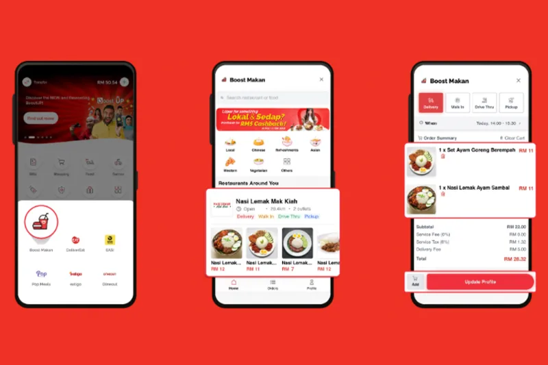 Boost makan food delivery