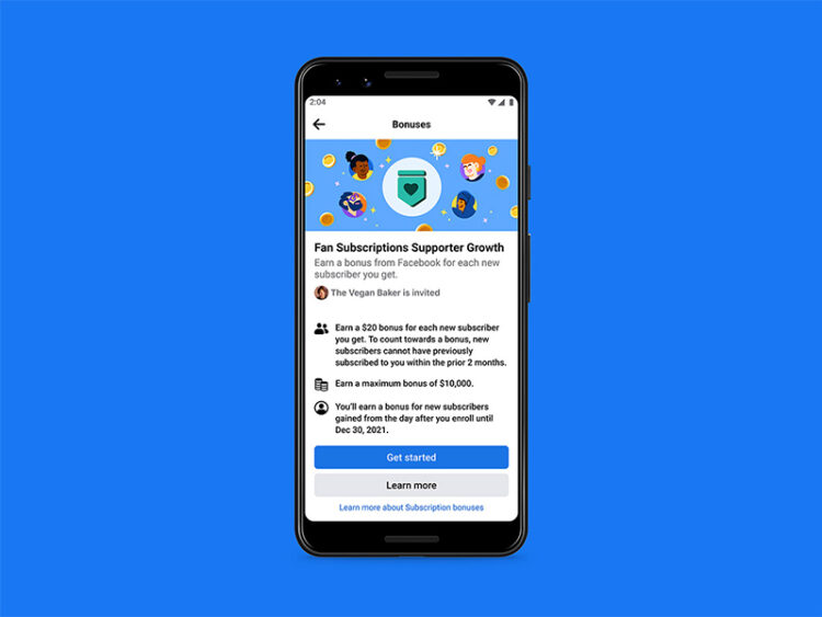 Facebook Subscriptions subscriber bonus program